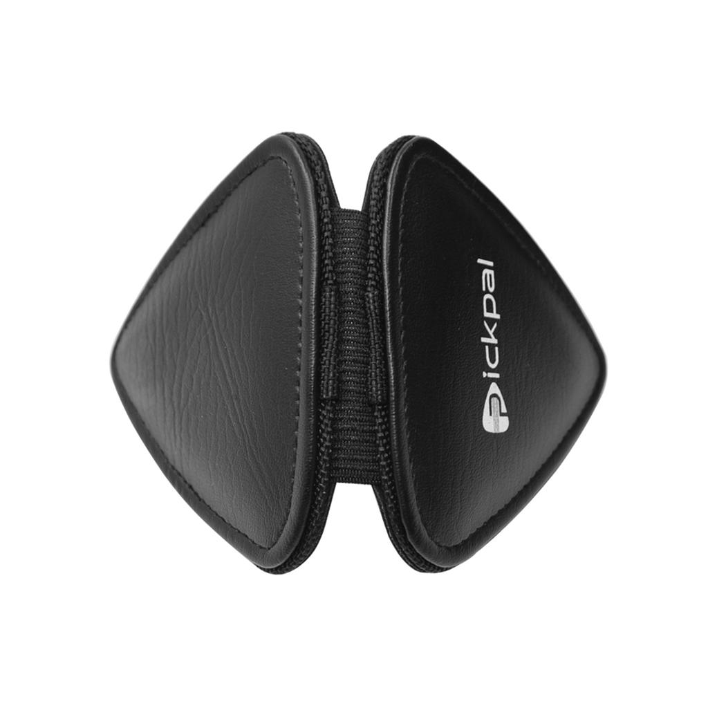 PICKPAL Guitar Picks Holder Case for Acoustic Electric Guitar Includes 12 PCS Guitar Picks Leather Guitar Plectrums