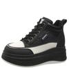 Fashion Retro Thick-soled High Platform Sneakers for Women Autumn Winter New Style Plus Velvet Warm High-top Casual Lace-up Short Boots