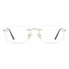 Rimless Rectangle Gold Smartbuy Collection Hollis Wm6506 C1 Fashion Unisex Eyeglasses
