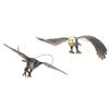 1 Piece Outdoor Eagle Figurine Hanging Bird Deterrent Plastic Eagle Ornament Vivid Flying Bird Hawk Decoy Garden Scarecrow