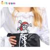 Halloween Holiday Party Pirates of the Caribbean Female Elegant White Pirate Stage Performance Noble Costume