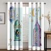 Muslim Ramadan Festival Window Curtains Living Room Home Decor Children's Bedroom Window Treatments Kitchen Drapes