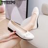 Women Large Size Solid Color Casual Hollow-out Single Shoes PVC Waterproof Non-slip Soft Thick Heel Work Shoes