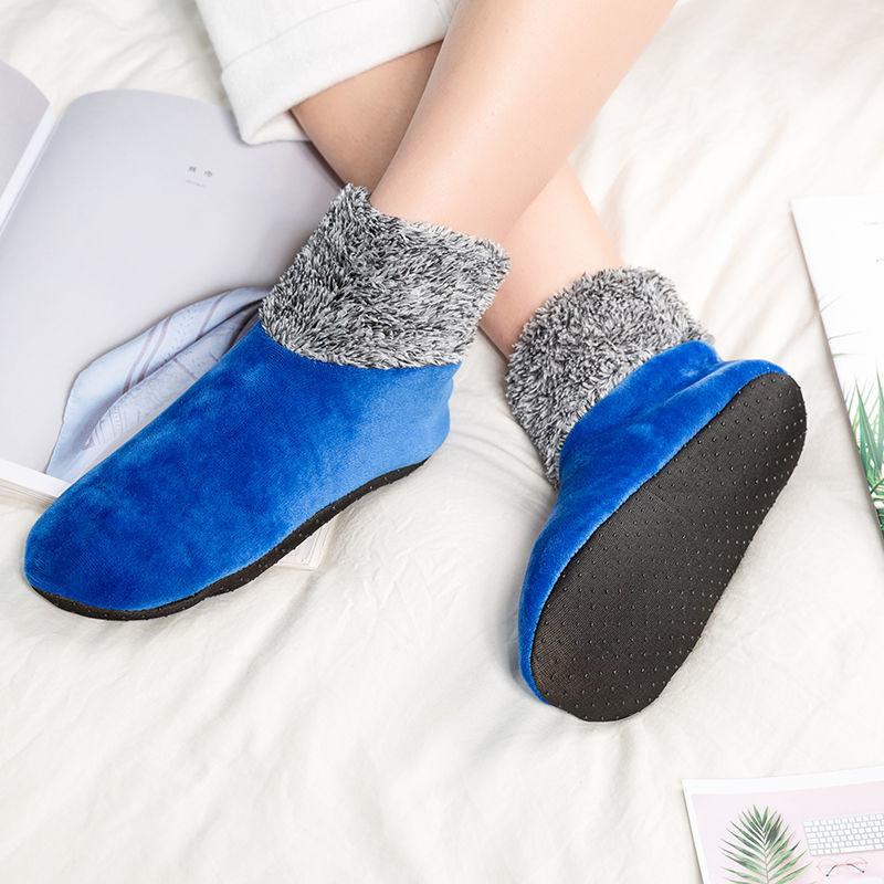 Womens Warm Fuzzy Socks with Non Slip Grip Stretch Velvet Slippers Socks Winter Home Floor Socks