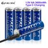 PALO 3600mWh 1.5V AA USB Rechargeable Lithium Ion Battery Batteries AA Li-Ion Cell+Type C Cable for Mouse Toy Clock MP4 Keyboard