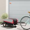 VidaXL Bicycle Trailer, Transport Cart with Flag, Bicycle Cart, Bicycle Trailer, Luggage Trailer, 94055