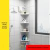 Stainless Steel Multi-Layer Corner Bathroom Rack with Retractable Toilet Storage