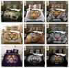 3D Tiger Bedding Set Fierce Beast Down Duvet Cover 2/3 Pieces Boy, Teens Quilt Cover Luxury Quick Drying Bed Cover