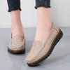 Women Flats Wedge Leather Fashion Comfortable Shoes Women Slip On Nurse Shoes Moccasins Outdoor Plus Size Tenis Feminino