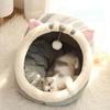Cat Bed House Kennel Nest Round Pets Sleeping Cave Kitten Beds Pet Basket Cozy Kitten Lounger Cushion Cat House Tent Dog House