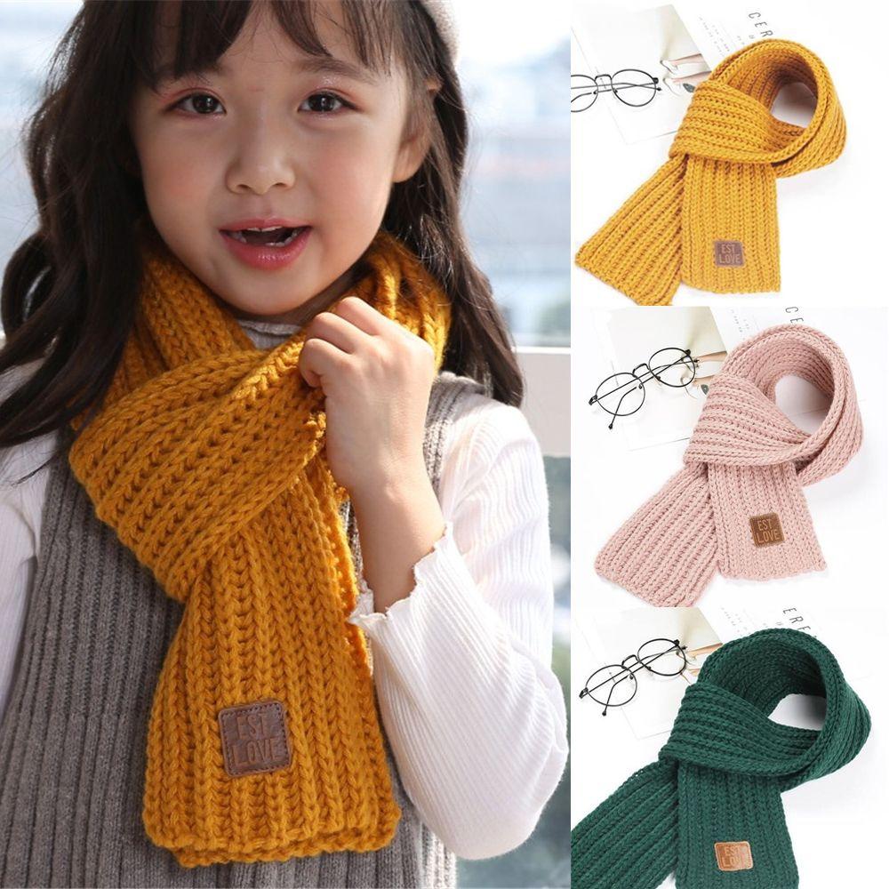Baby Boys Girls Outdoor Soft Kids Scarf Neck Warmer Warm Knitted Scarf