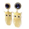 [M8051] - Golden Blue 'Carmen' Earrings (nice)