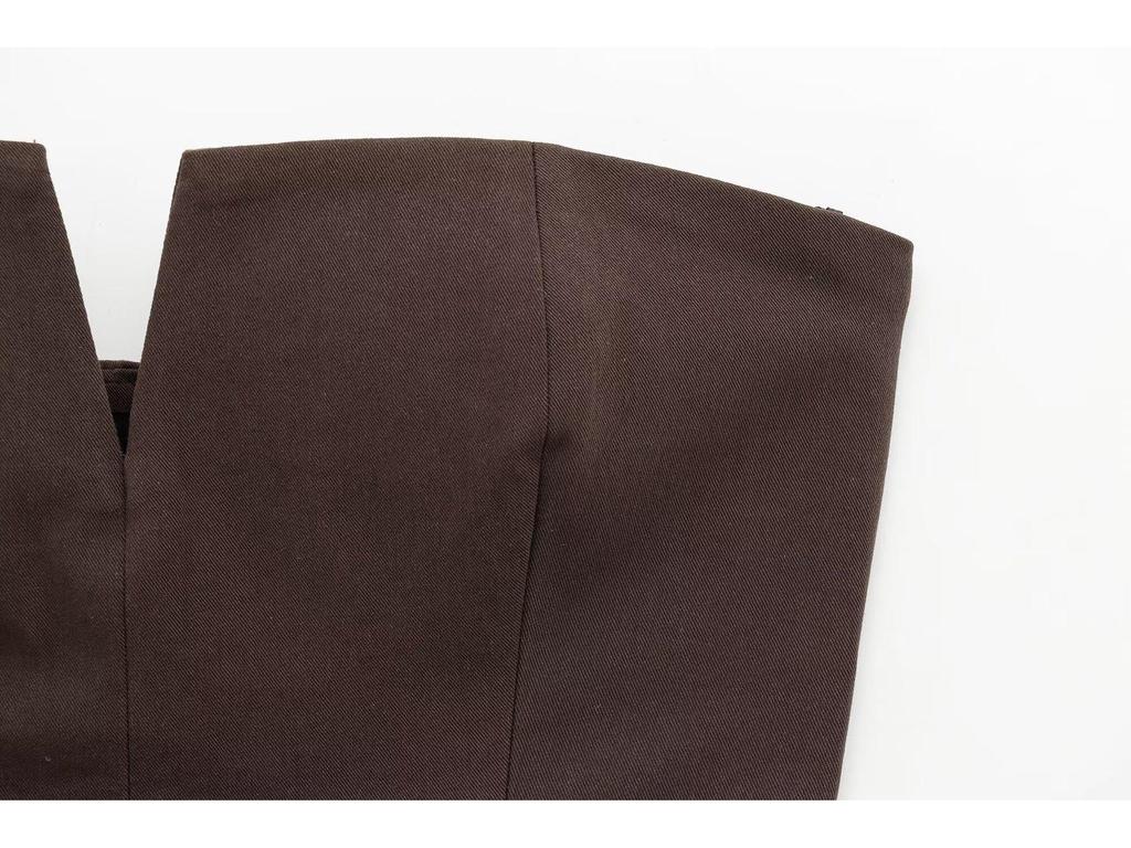 2025 Spring Women's European & American Strapless Slim-Fit Top