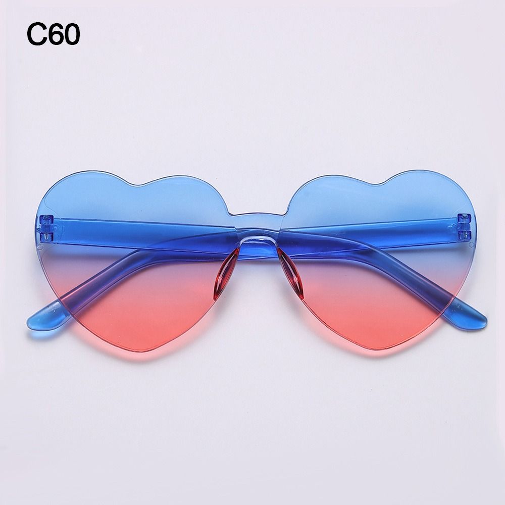 Adults Colorful Candy Color Party Sun Glasses Shades Heart Glasses Heart-shaped Sunglasses