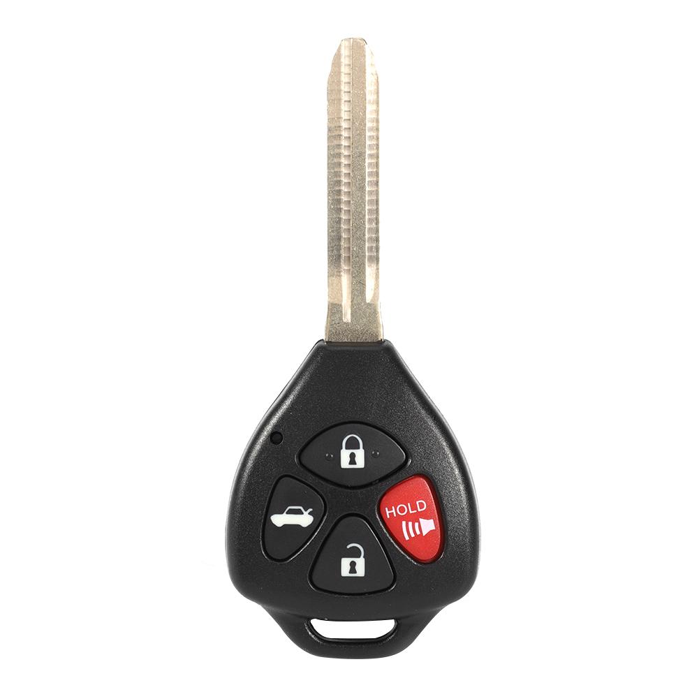 4 Buttons Car Remote Control Key Replacement Black Fits for Toyota Corolla 0810