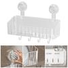 Yousheng No-Drilling Corner Shower Caddy Suction Cup Holder with Hook Strong Load-bearing Easy To Install Removable Basket Storage Shelf