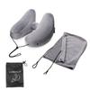 Portable U-Shaped Pillow Travel Supplies Inflatable Neck Pillow With Hood Travel Neck Pillow Car Neck Rest Cushion H-Shaped Inflatable Pillow