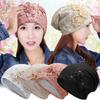Thin Style Pullover Hat for Women Fashionable Lace Flower Breathable Headscarf Hat Fashionable Casual Headscarf Hat
