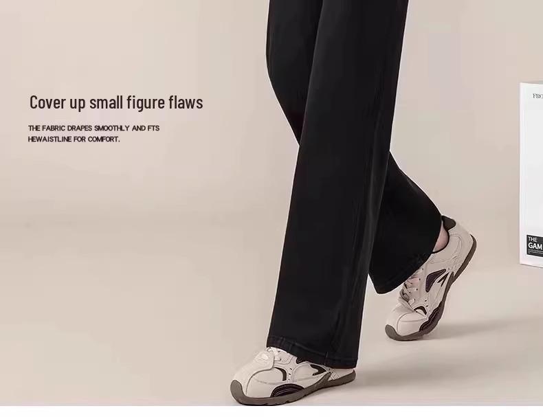 Women's Black High-Waist Slimming Straight-Leg Jeans for Spring and Autumn 2025