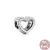 Sparkling Leveled Heart & Family Infinity Red Heart Charm 925 Sterling Silver Women Jewelry Beads Fit Original Fasion Bracelet