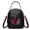 Women's Shoulder Bag  PU Leather  Lotus Pattern  Shoulder Crossbody Bag  Leisure Bag  Elegant Bag  Luxury Brand  New