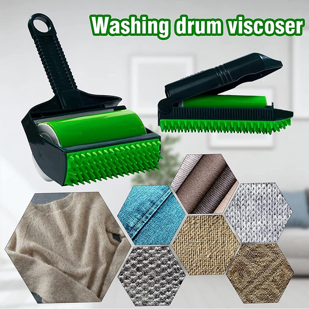 2 Pcs Reusable Washable Stick It Roller for Pet Hairs, Clothes, and Car Seats