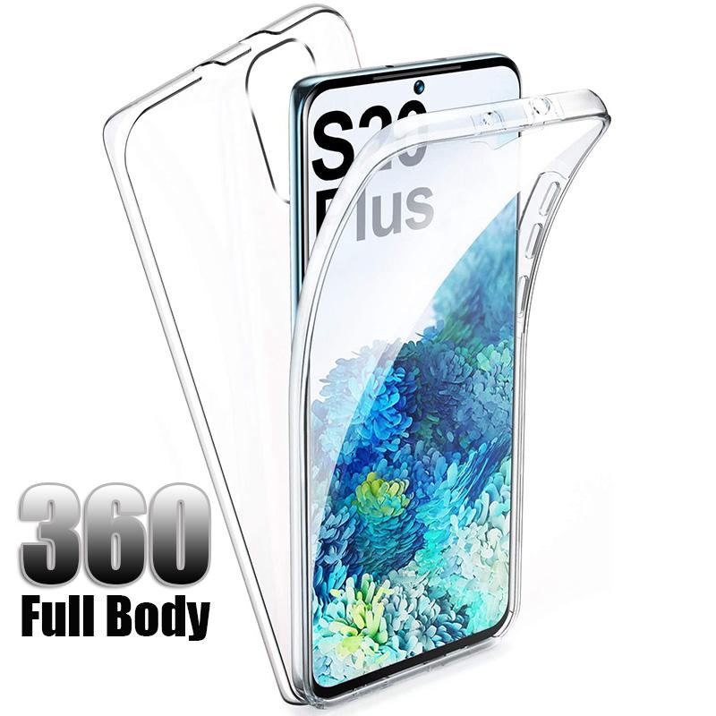 360 Degree Case Silicone Cover 2 In 1 Front+Back Soft Cover Redmi 10C 9 9AT 9A 9C NFC 10 Note 11 11S 9s 8T 8 Pro 10 10s Samsung A14 A34 A54 A24 5G