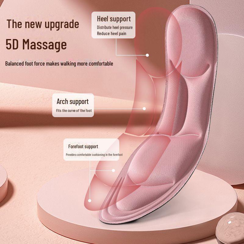 Women's 5D Soft Insoles for High Heels – Comfort & Pain Relief, Customizable Fit, Ideal for Long Hours.