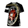 Automobile Heavy Metal 3d Printing Mechanical Engine Fashion Men T Shirts Youth Round Neck T-shirt Casual Short Sleeve Men's Top