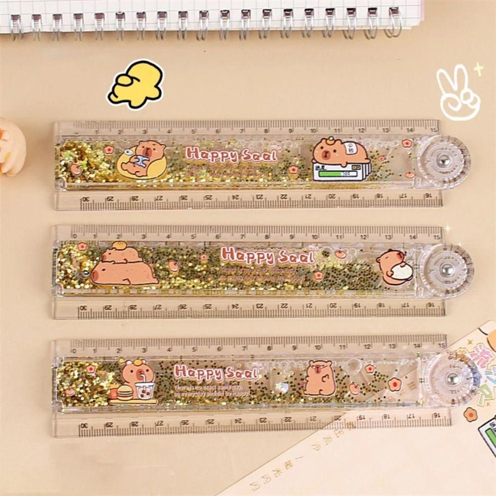 Multifunctional Capybara Folding Ruler 30CM Measuring Ruler High Quality Straight Ruler Boys/Girls