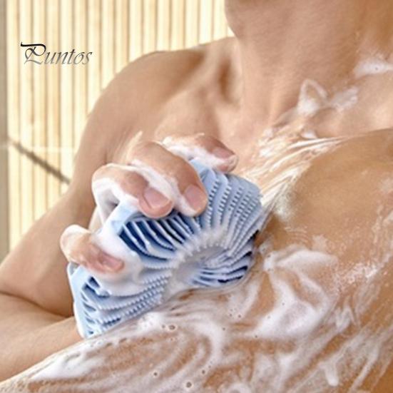 Shower Brush Polygon Soft Skin Exfoliating Scalp Massage Portable Ergonomic Handle Anti-septic Body Brush Bath Shower Brush Scrubber