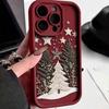 Winter Christmas Tree Design Pattern Phone Case For iPhone 17 16 Pro Max Air 15 14 13 12 11 XS X XR 7 8 Plus SE2 16e Cover