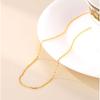 K18 Gold Necklace Chain Yellow Gold 18k Gold Birthday Anniversary Christmas White Day Gift Present Gift Wrapping Included [FANCIME] Women's Men's