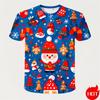 New Fashion 3D Printing Happy Christmas Boy Girls Tshirt Short Sleeve T Shirts Funny Xmas Graphic T-Shirts Y2k Mens Clothing Tees
