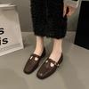 Mary Jane Square Head Single Shoes Women's Shoes 2025 New Autumn Low Heel Niche Small Leather Shoes Women