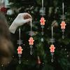 Christmas Gingerbread Man Letter Ornament Name Initial Gingerbread Hanging Decoration with Clear Acrylic