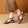 Summer Hollow Women's Sandals High Heel Non Slip Breathable Women's Casual Sandals