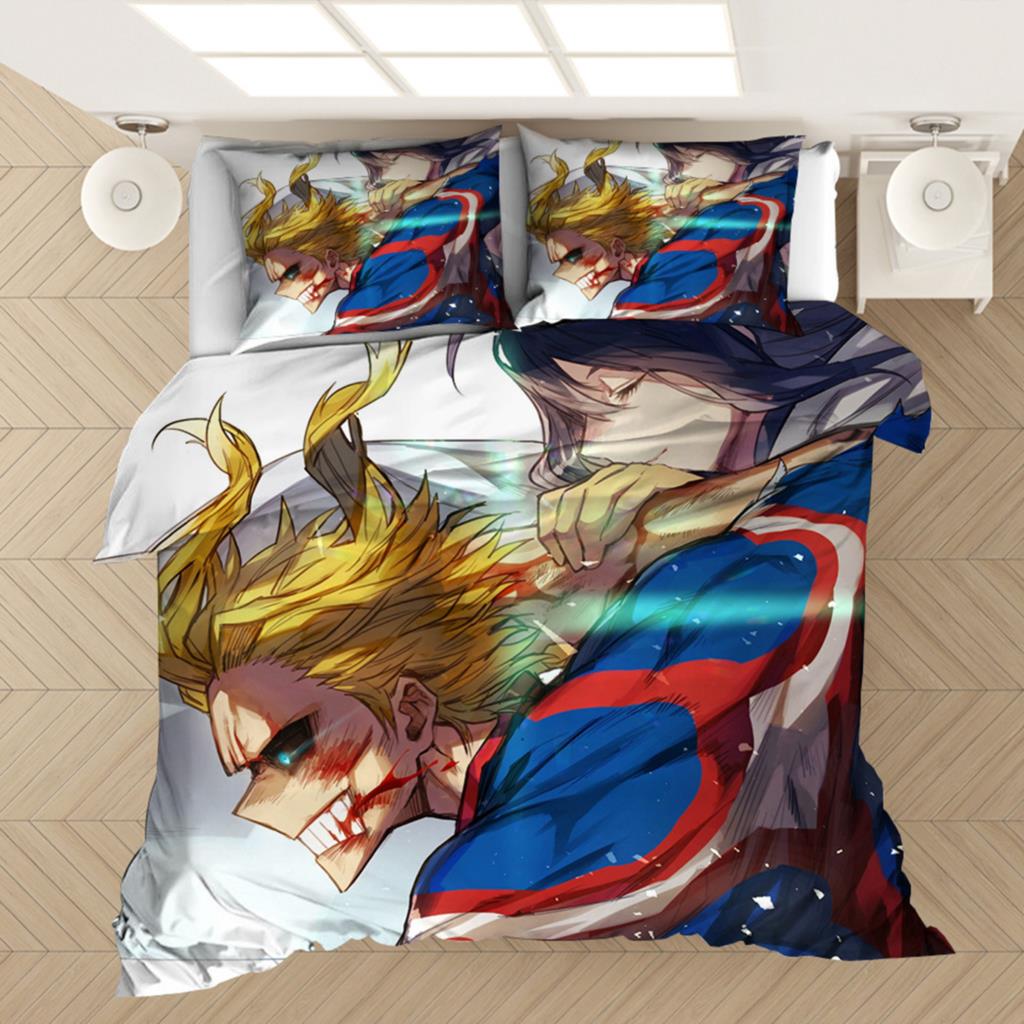 My Hero Academia Bedding Set Anime 3D Print Duvet Covers Pillowcases Home Textile Luxury Cartoon Queen King Size Boys