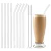 Reusable Eco Friendly Drinking Straw High Borosilicate Glass Straw Set for Smoothies Cocktails Bar Accessories Straws with Brush
