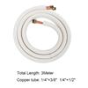 3 Meters Refrigerant Tube 1/4+3/8 1/4+1/2 Refrigeration System Copper Pipe  Pipe Fittings