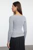 Women's Elegance Style Sweater Black Glitter Yarn Knitwear Sweater