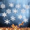 12 Pcs Felt Snowflake Christmas Ornaments White Snowflake Hanging Decoration for Winter Tree Mantel Wall Home Party Decor