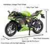 1/12 Kawasaki NIJIA ZX6R Motorcycle Alloy Car Toy Model Front Wheel Left Right Steering Rear Wheel Suspension Vehicle Kids' Gift