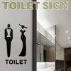 Matte Acrylic Bathroom Sign Adhesive Restroom Door Toilet 3D Men Women Sign Business Restaurant Office Hotel Washroom Wall Gender