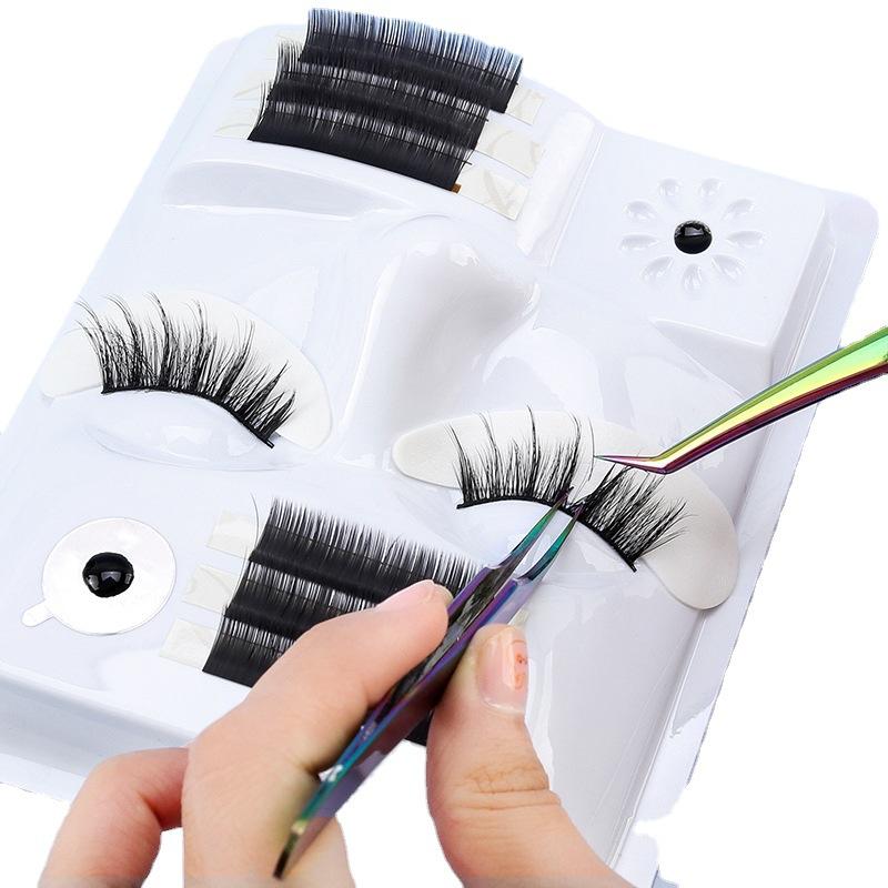 Original Design False Eyelashes Training False Face Model Practice Tray Beginner Plastic Model