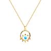 Gold Hamsa Hand Eye Stainless Steel Hypoallergenic To Coin Hip Hop Thanksgiving Accessories Colored Women's Necklace, Necklace, Coin, Devil's