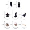 Coffin House Chair Halloween Miniature Figurine Bone Skull Desktop Knick-knack  Festival Supplies