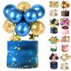 10 Pcs 4 Inch Balloons Cake Topper Happy Birthday Mini Balls Cake Topper DIY Baking Decoration for Anniversary Birthday Party Baby Shower Decor