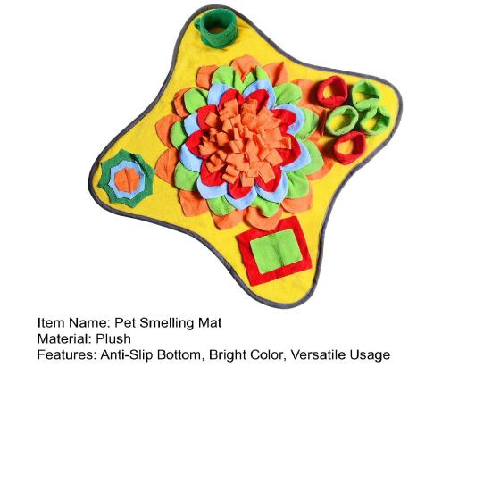 Pet Smelling Pad with Anti-Slip Bottom Advanced Foraging Sniffing Mat Bright Color Slow-Food Exercise Mat Multi-layer Pet Mat