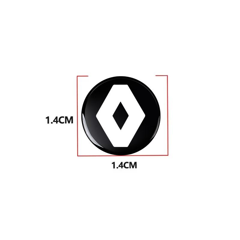 New 14mm Car Key Emblem Stickers Auto Control Key Logo Accessories For Renault Dacia Markers Koleos Clio Laguna 2 Megane 2 3 Duster Logan Captur